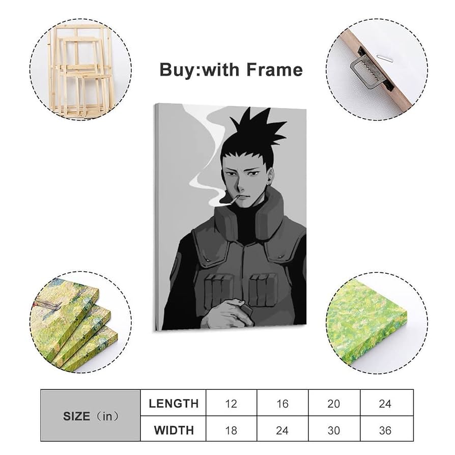 【閉店中】NARUTO展名場面ポスター シカマル×2 Amazon.co.jp: アニメ NARUTO -ナルト- 奈良シカマル キャンバス